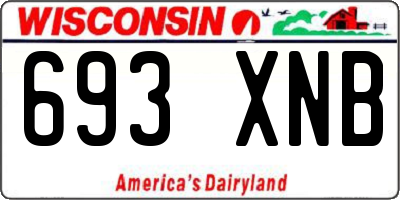 WI license plate 693XNB