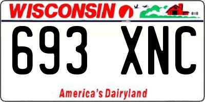 WI license plate 693XNC