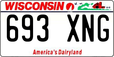 WI license plate 693XNG