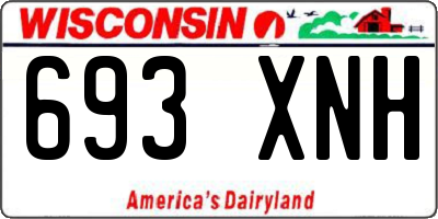 WI license plate 693XNH