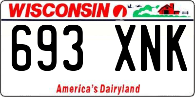 WI license plate 693XNK