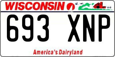 WI license plate 693XNP