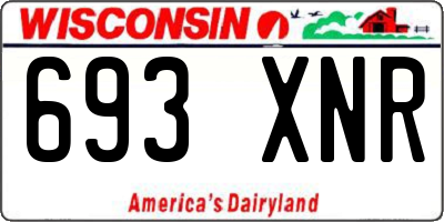 WI license plate 693XNR