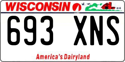 WI license plate 693XNS