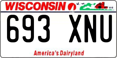 WI license plate 693XNU