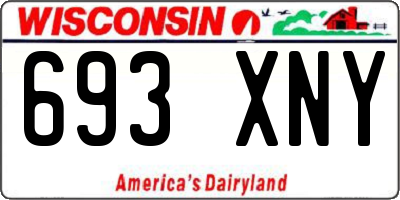 WI license plate 693XNY