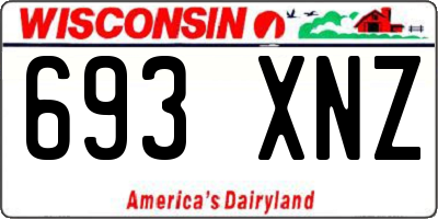 WI license plate 693XNZ