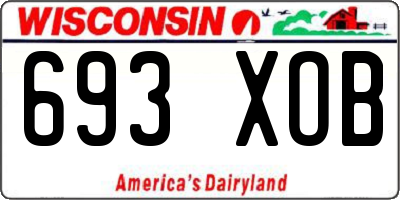 WI license plate 693XOB