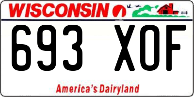WI license plate 693XOF