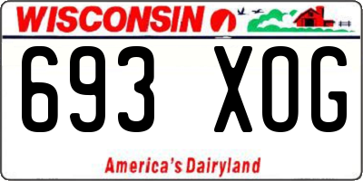 WI license plate 693XOG
