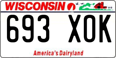 WI license plate 693XOK