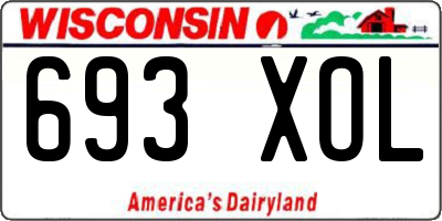 WI license plate 693XOL