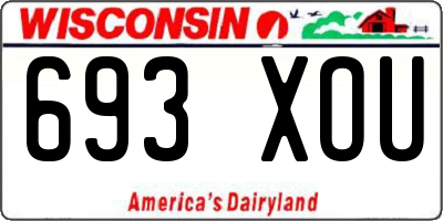 WI license plate 693XOU