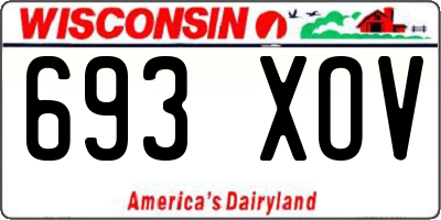 WI license plate 693XOV