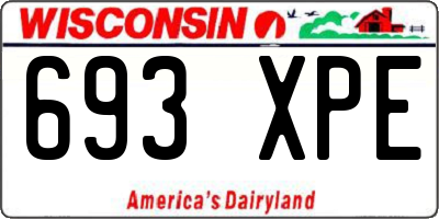 WI license plate 693XPE