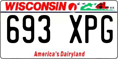 WI license plate 693XPG