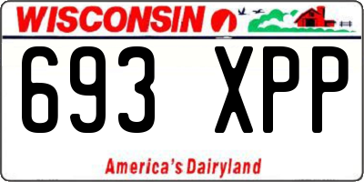 WI license plate 693XPP