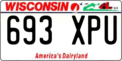 WI license plate 693XPU