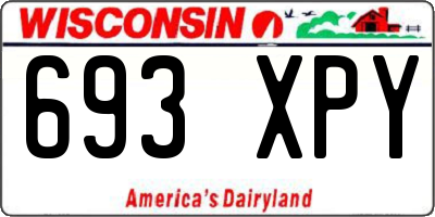WI license plate 693XPY