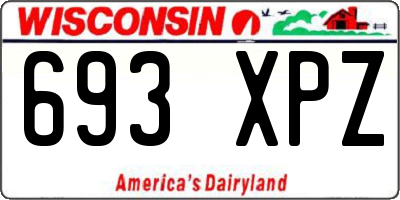 WI license plate 693XPZ