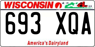 WI license plate 693XQA