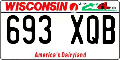 WI license plate 693XQB