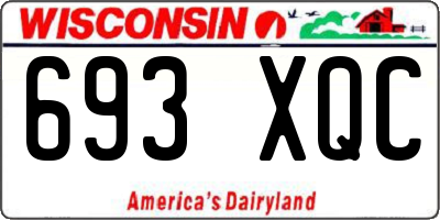 WI license plate 693XQC