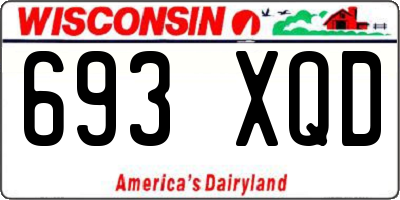WI license plate 693XQD