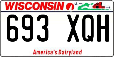 WI license plate 693XQH