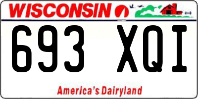 WI license plate 693XQI
