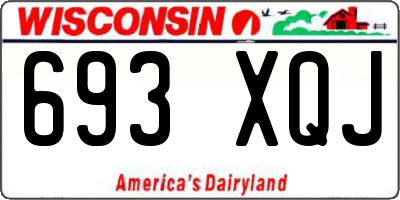 WI license plate 693XQJ