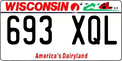 WI license plate 693XQL
