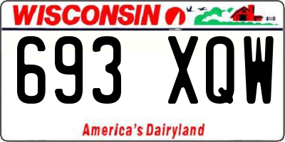 WI license plate 693XQW