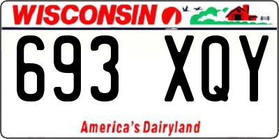 WI license plate 693XQY