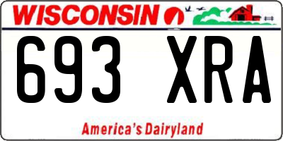WI license plate 693XRA