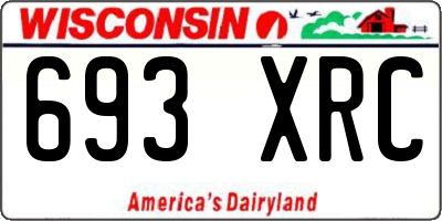 WI license plate 693XRC