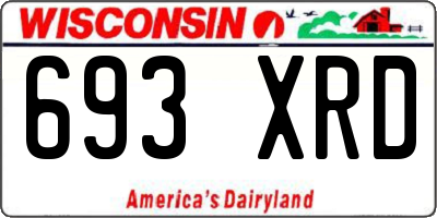 WI license plate 693XRD