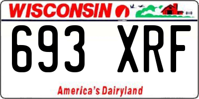 WI license plate 693XRF