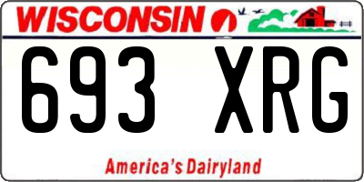 WI license plate 693XRG
