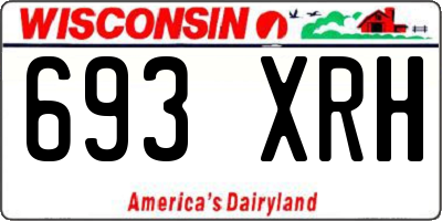 WI license plate 693XRH