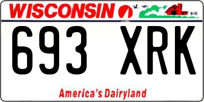 WI license plate 693XRK