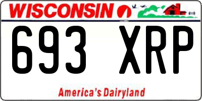WI license plate 693XRP