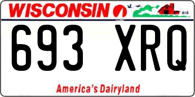 WI license plate 693XRQ