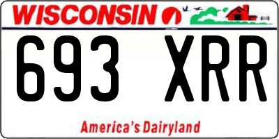 WI license plate 693XRR