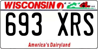 WI license plate 693XRS