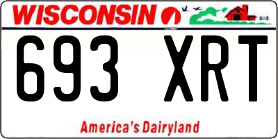WI license plate 693XRT