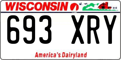 WI license plate 693XRY
