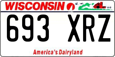 WI license plate 693XRZ