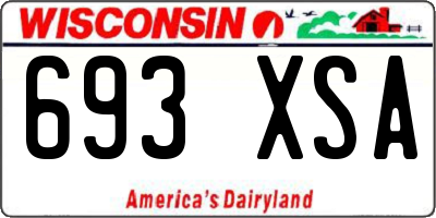 WI license plate 693XSA