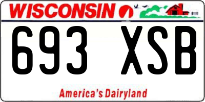 WI license plate 693XSB